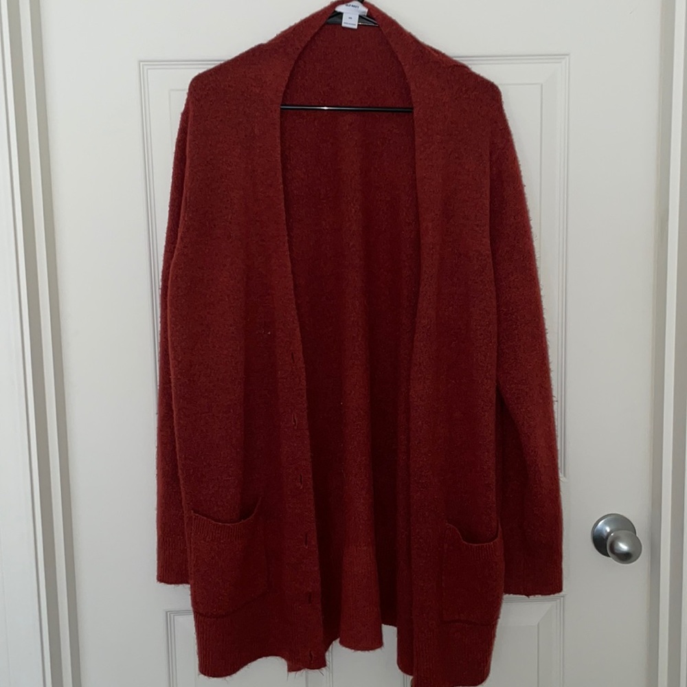 Maroon Knit Cardigan Buttons Size XXL